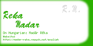 reka madar business card