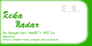 reka madar business card